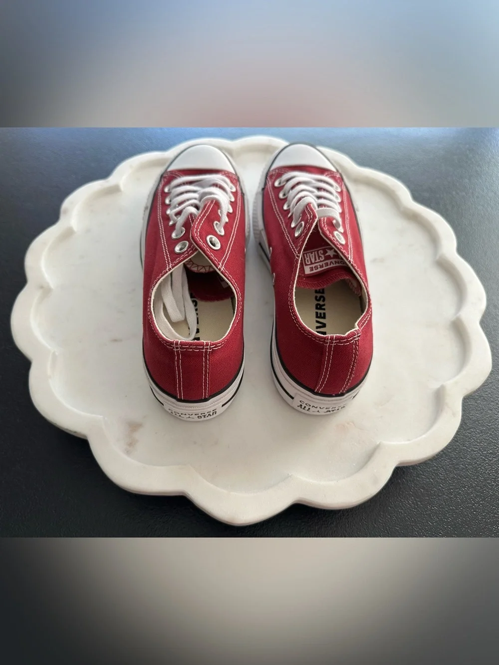 Women’s Burgundy Converse Canvas Sneakers Size 7 - Picture 5 of 7